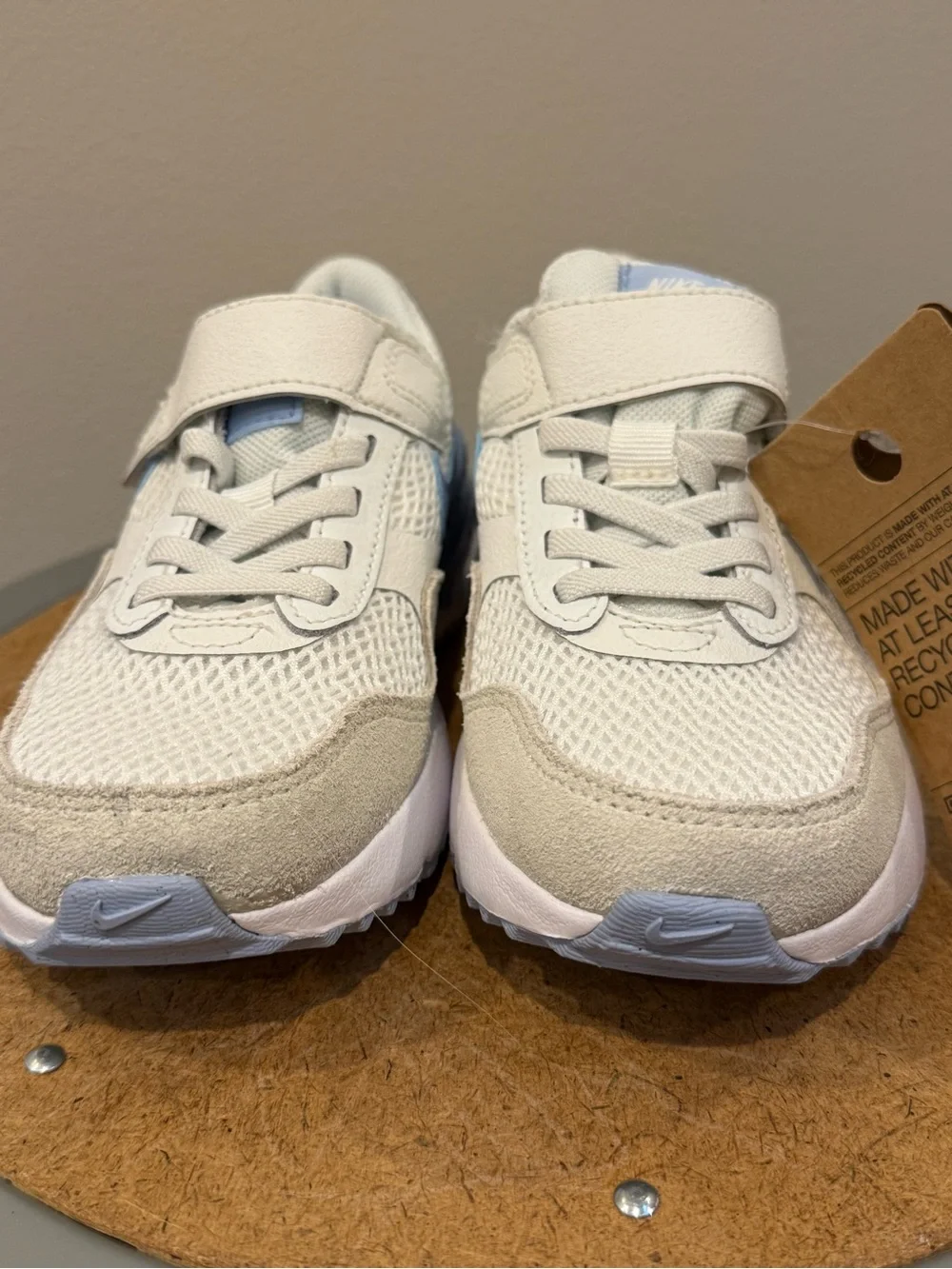 Nike Kids' Air Max SYSTM summit white/cobalt bliss size 13